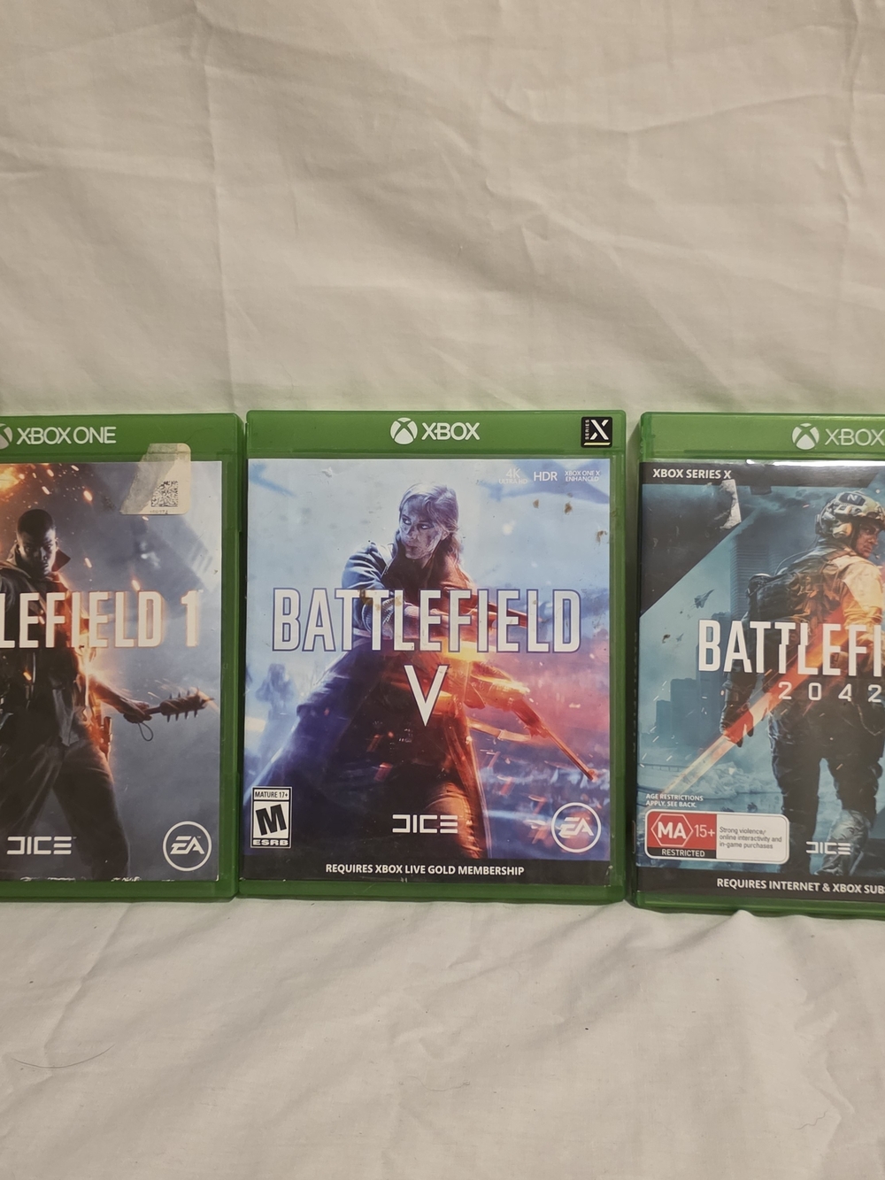 Xbox One 3 Game Bundle - Battlefield I, V, 2042 - Rated M
